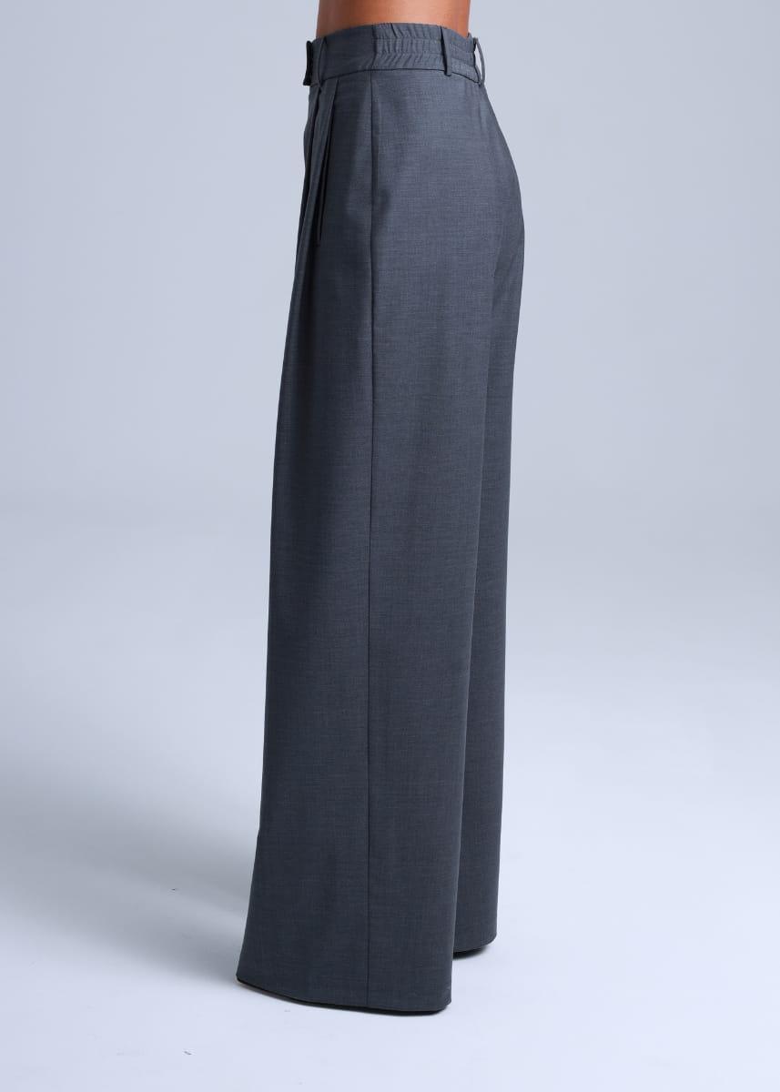 Sophia Suit Wide Style Grey Virgin Wool Pants