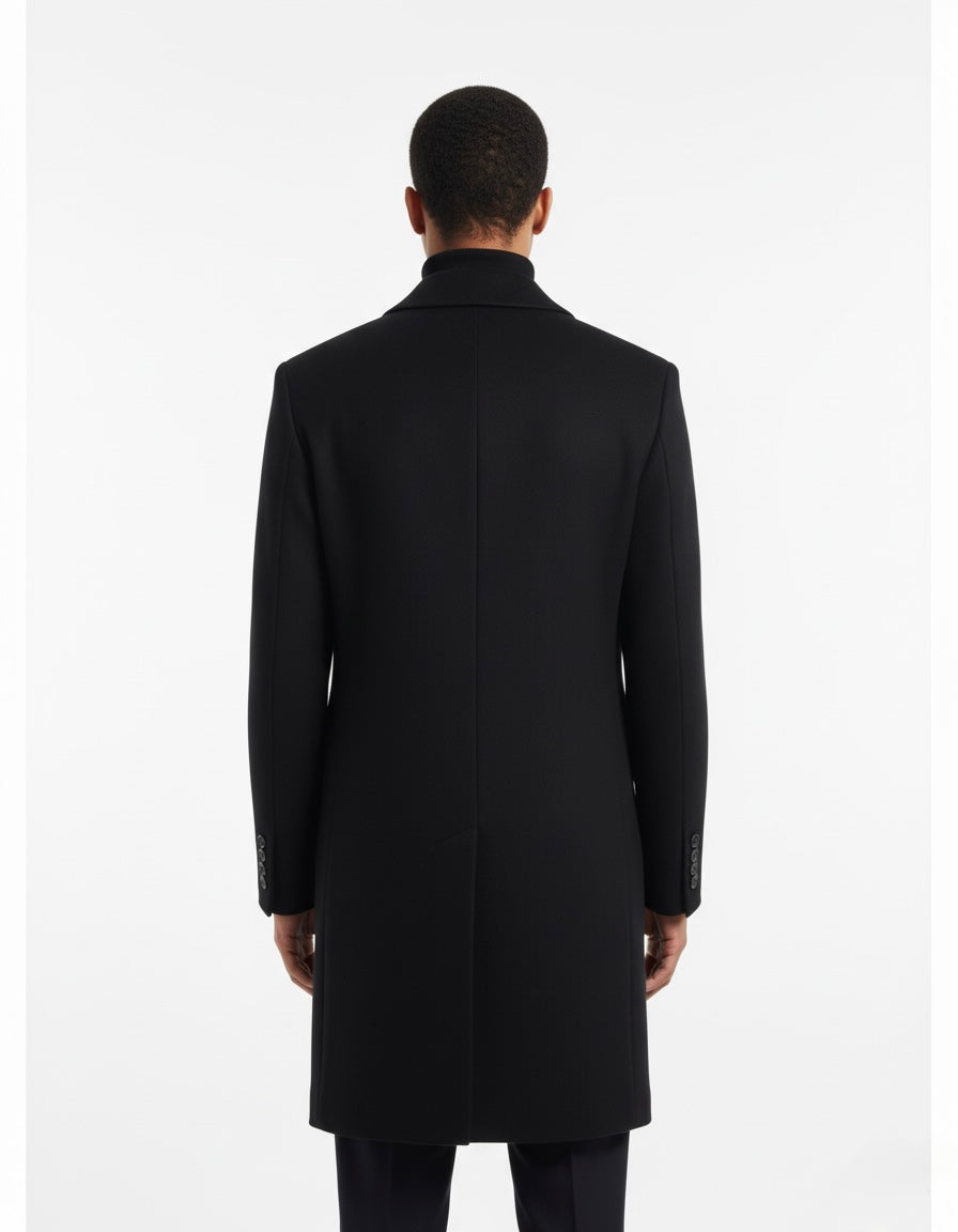 Classic 3/4 Length Wool Overcoat