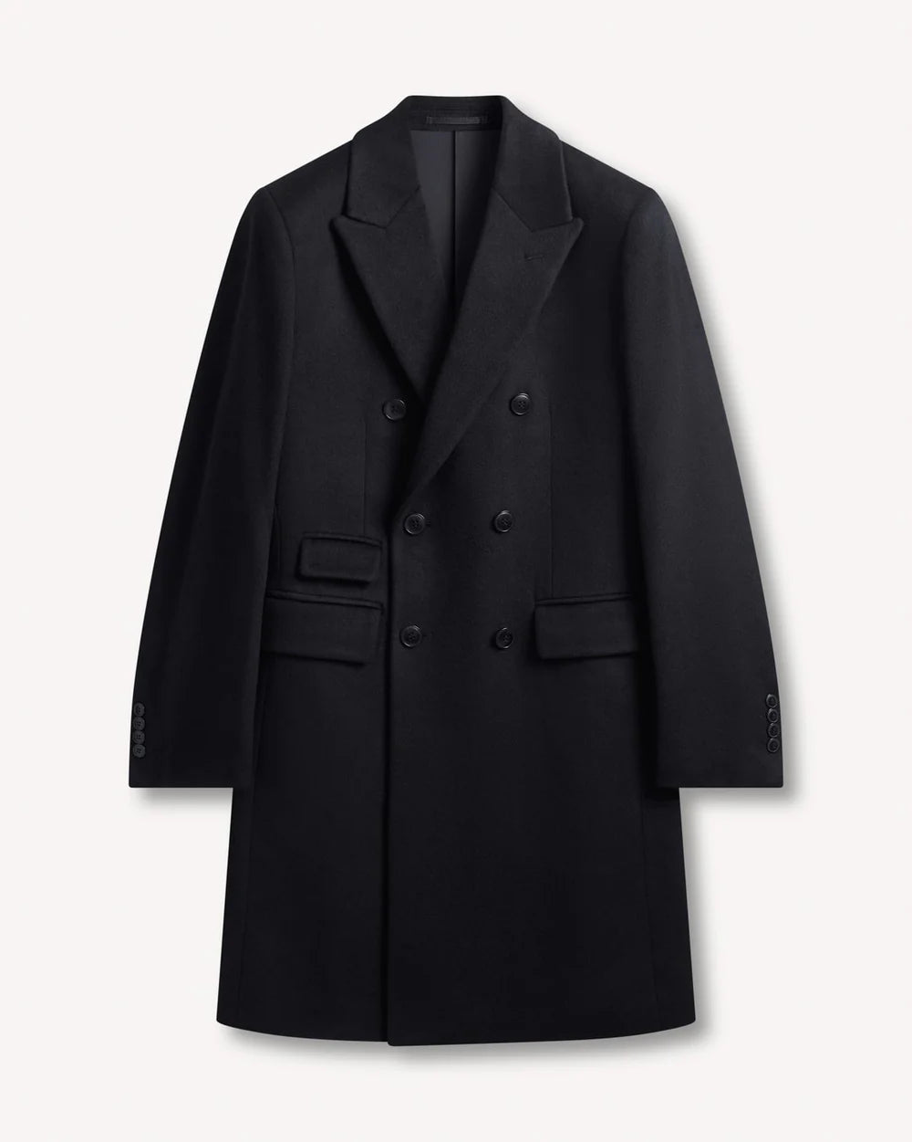 Classic 3/4 Length Wool Overcoat