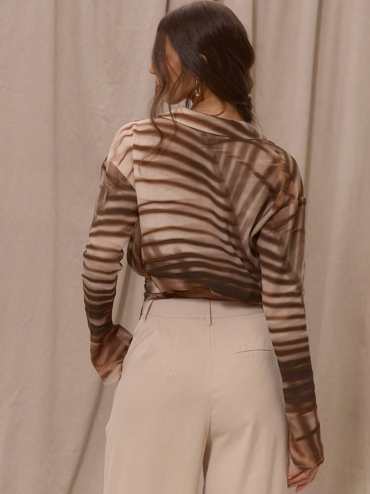 Multicolor Wrap Blouse